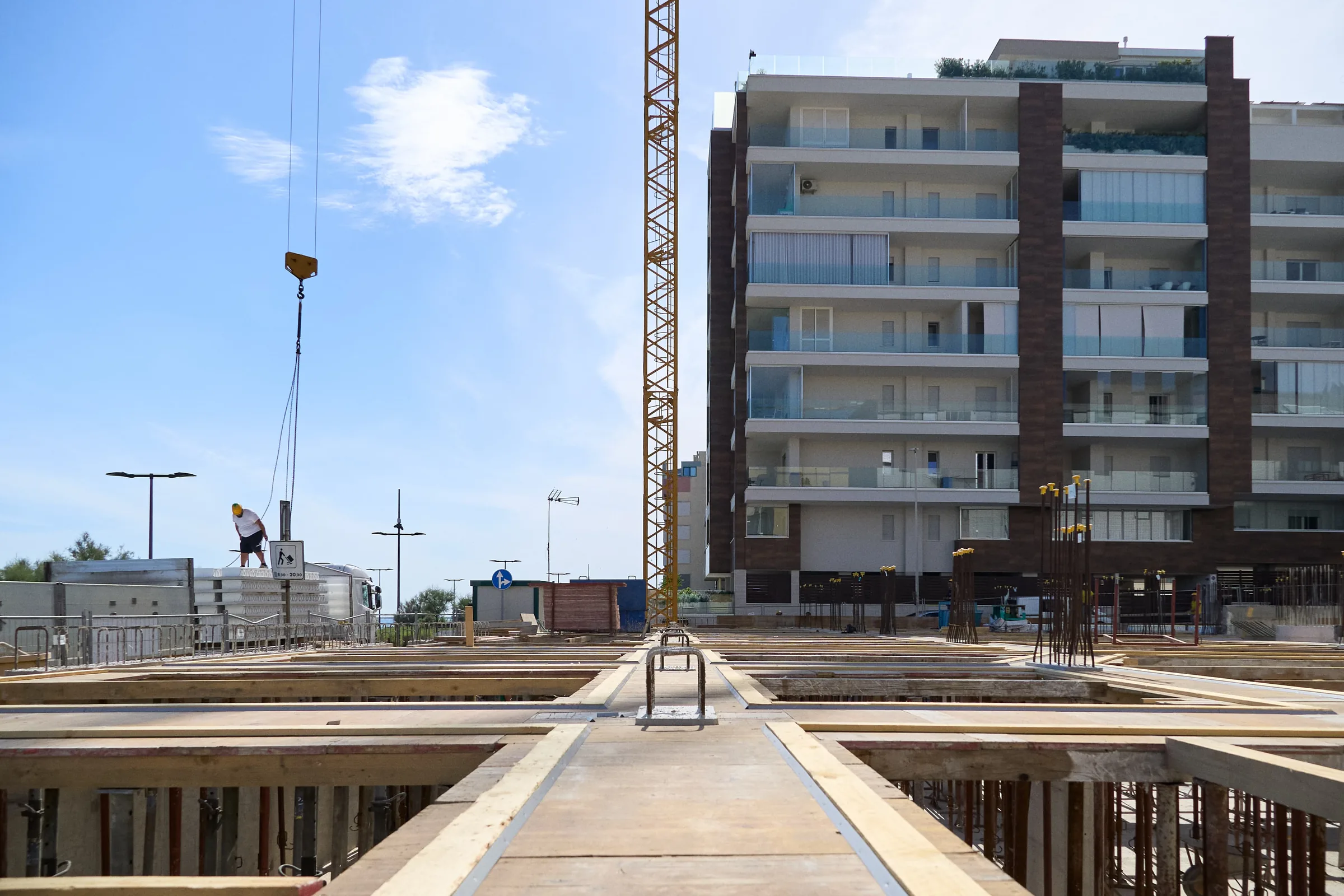 Avanzamento lavori Tyrrena 7 — vista del cantiere